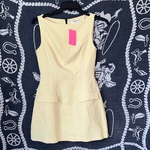 Amanda Uprichard Cream Mini Dress